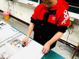 校長藝術課  台灣藍鵲  版畫:IMG_5054