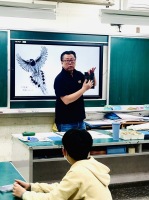 校長藝術課  台灣藍鵲  版畫:IMG_6296