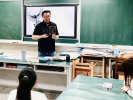 校長藝術課  台灣藍鵲  版畫:IMG_6298
